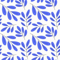 Minimal Blue Leaves Pattern wallpaper