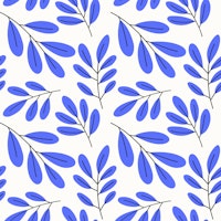 Minimal Blue Leaves wallpaper