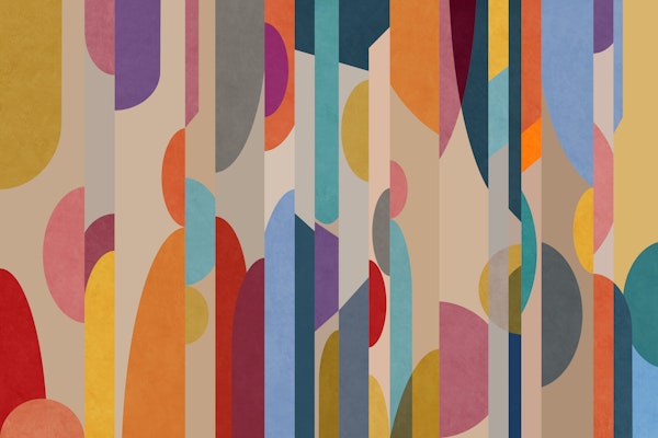 Mid Century Geometric Columns