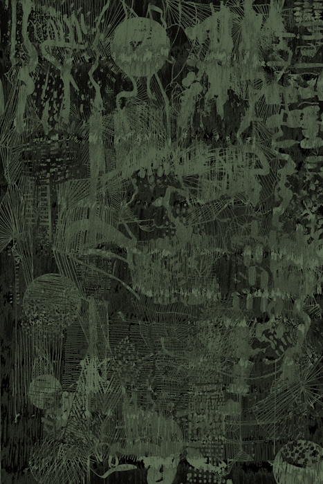 Dark Forest Scribble Texture - Happywall.com