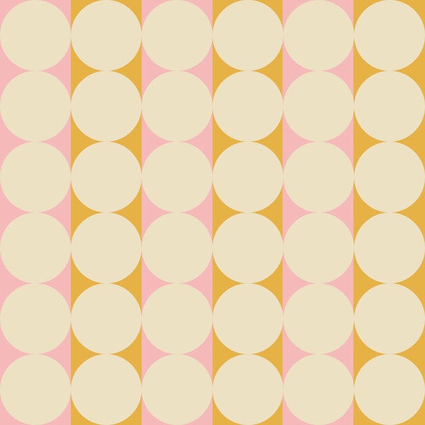 Cream Dots on Blush and Ochre