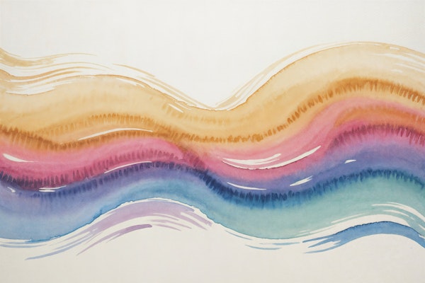 Pastel Watercolor Waves