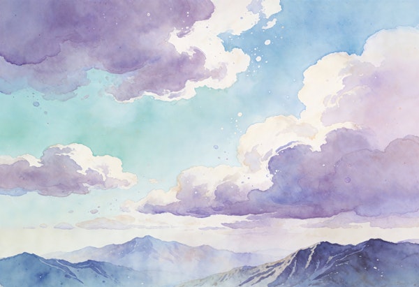 Serene Alpine Watercolor