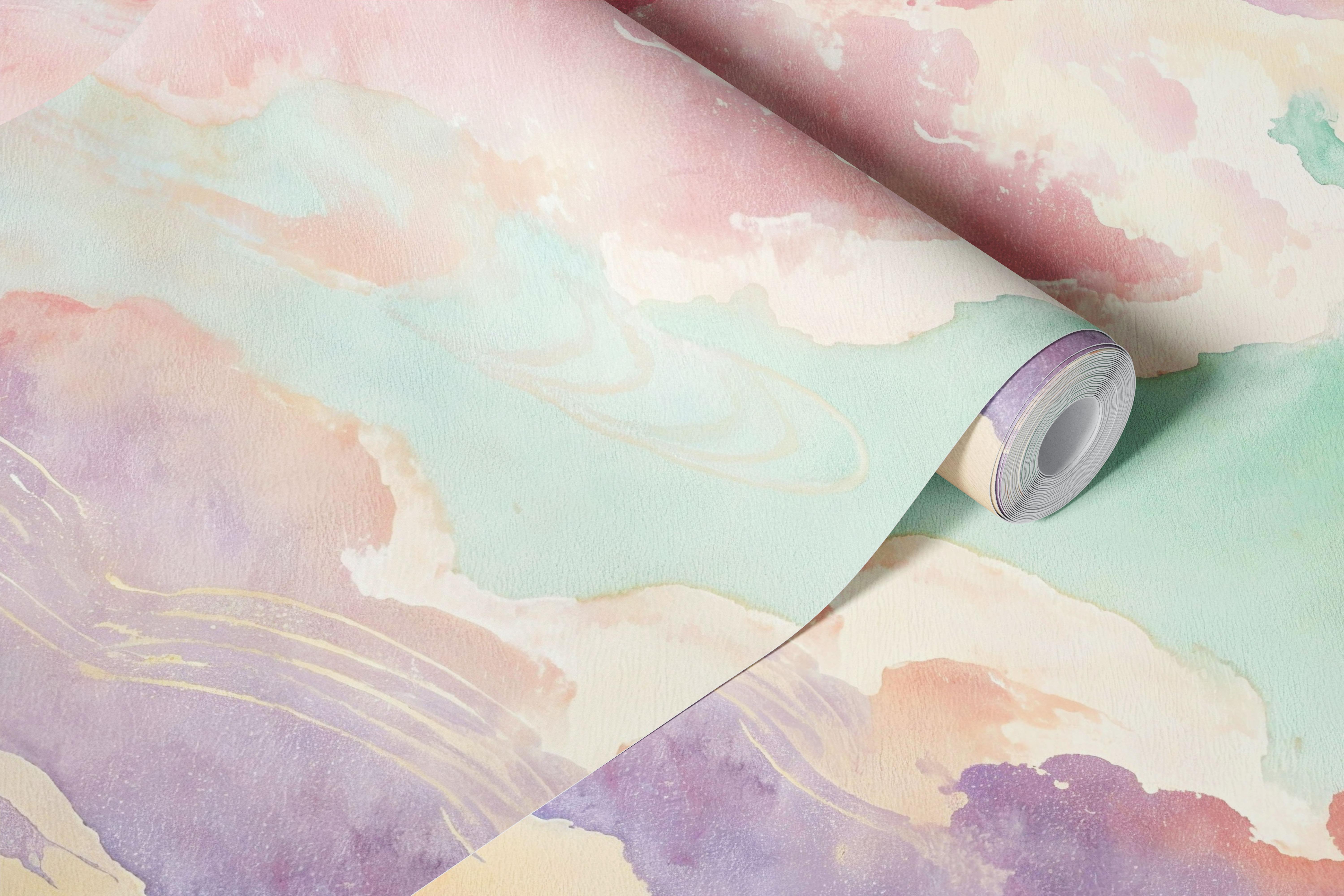 Pastel Dreamscape Sky tapet i et rom