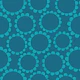 Daisy circles - turquoise on teal