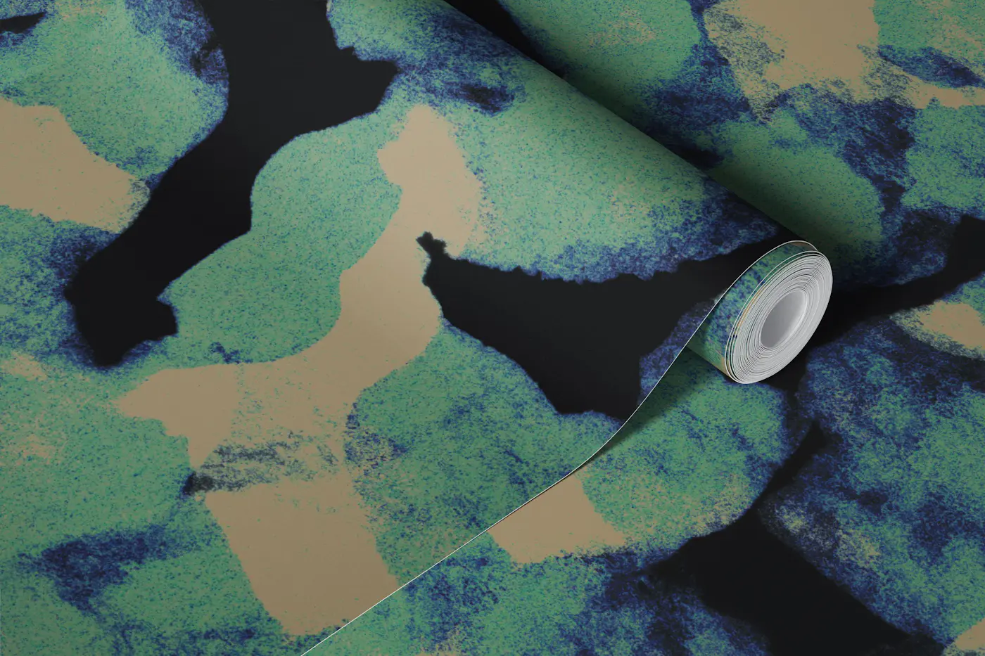 Midnight Garden Watercolor wallpaper roll