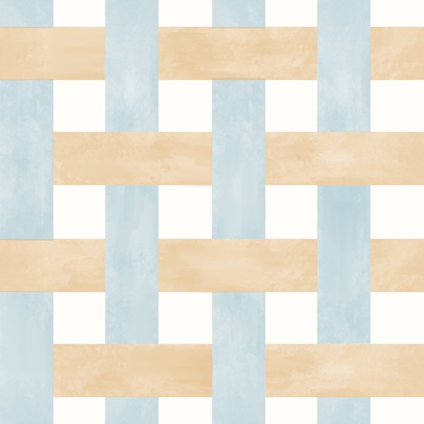 Pastel Gingham Blue Beige