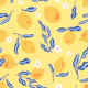 Summer Lemons Botanical yellow