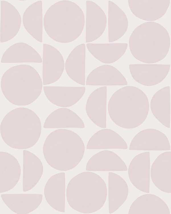 Bauhaus Retro Circle Shapes - Soft Pink