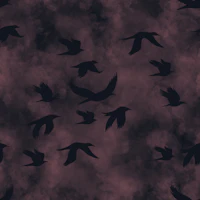 Ravens in the dusk stormy sky wallpaper