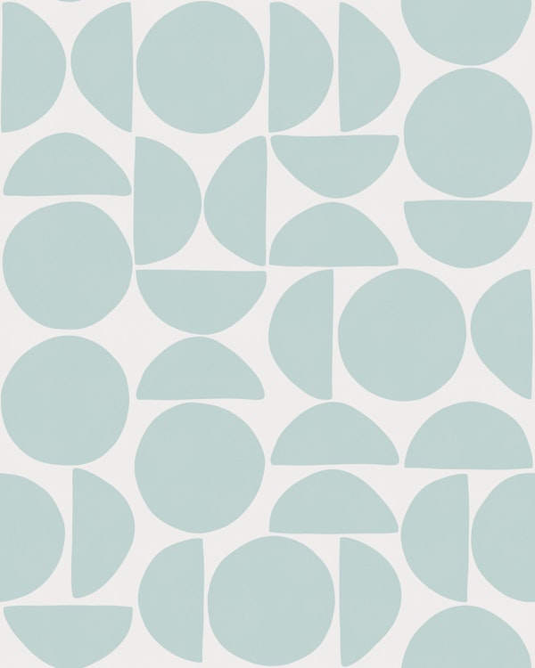 Soft Scandi Geometric Circles - Mint Green
