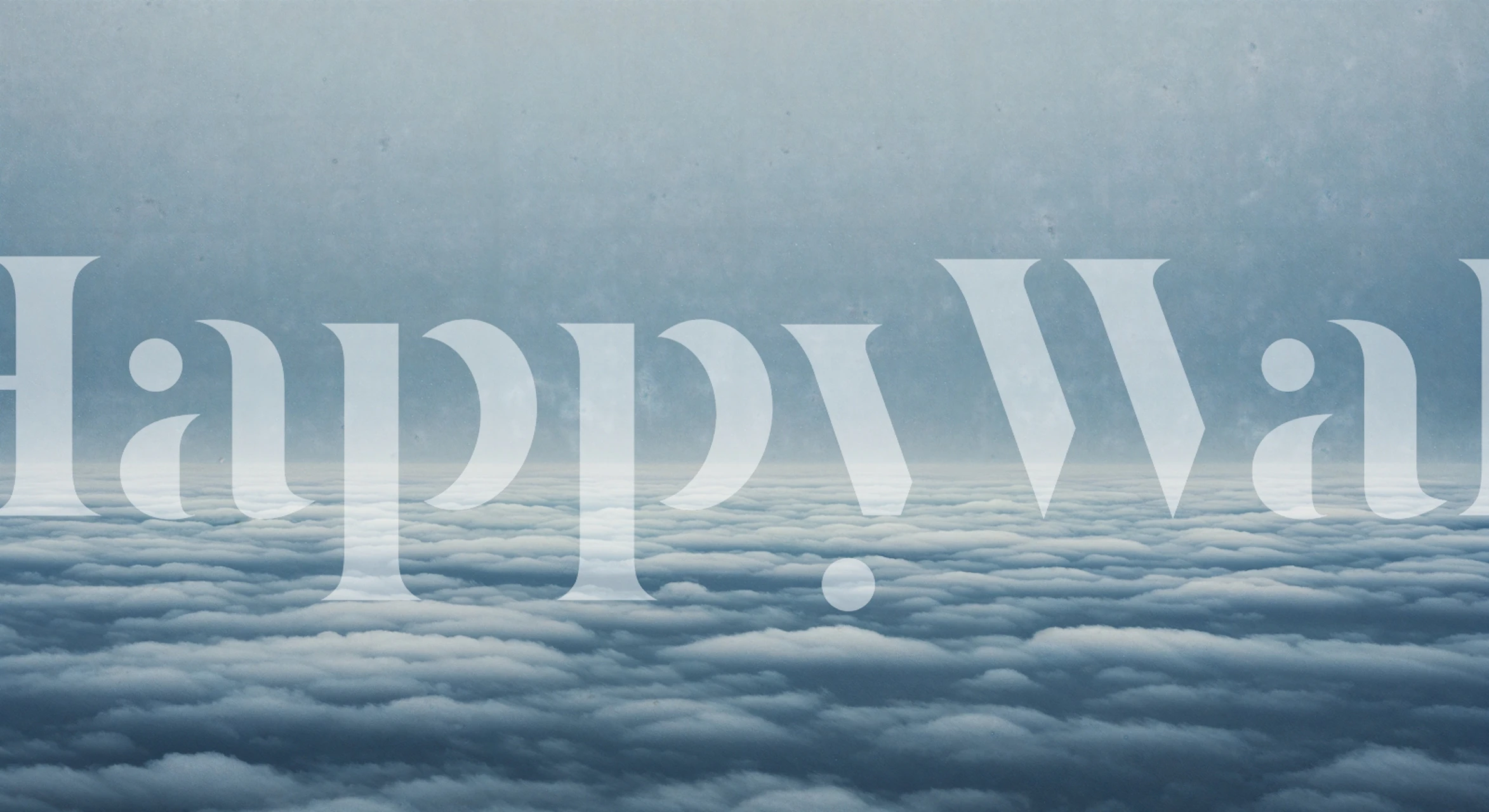 Papel de parede Moody Blue Cloud Sea em um quarto