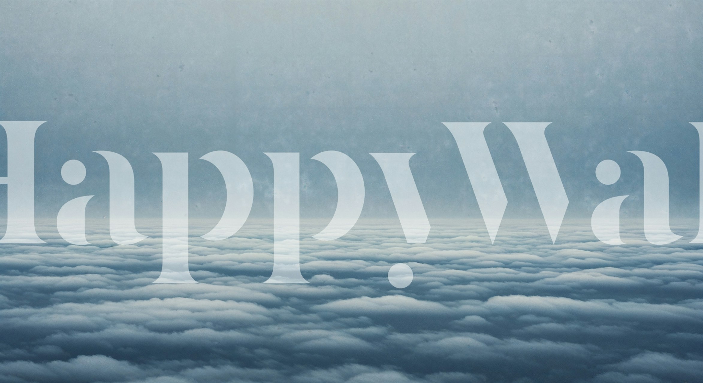 Moody Blue Cloud Sea tapet i et rum