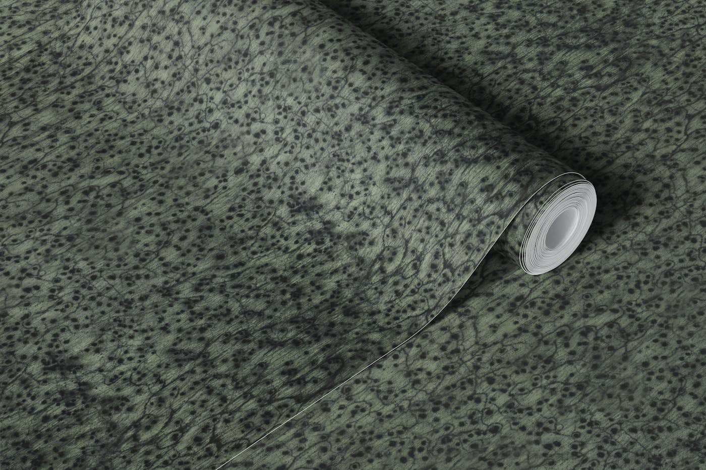 Dark Olive Organic Speckles wallpaper roll