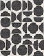 Mid Century Scandi Circles - Black and White