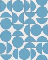 Mid Century Hand Drawn Shapes - Sky Blue wallpaper