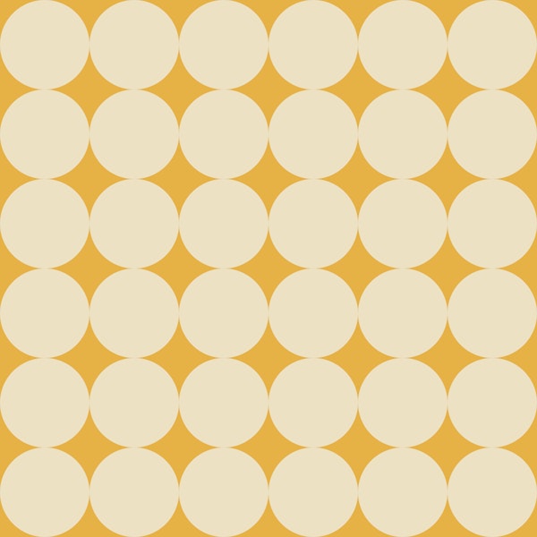 Retro PolkaDots Repeat on Mustard