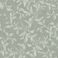 Japandi Watercolour Leaves - Sage Green wallpaper