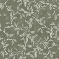 Japandi Watercolour Leaves - Moss Green wallpaper