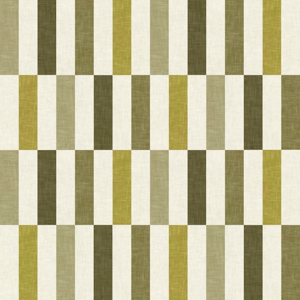 Mid-Century Tile Geometric - Olive Greens