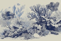 The Aquarium - Delft Blue wallpaper