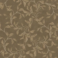 Japandi Watercolour Leaves - Mocca Brown wallpaper