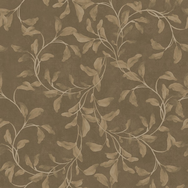 Japandi Watercolour Leaves - Mocca Brown