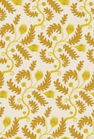 Twisting vine - mustard yellow on cream - med tapety