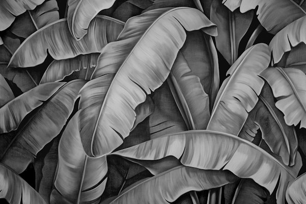 Banana Leaf Jungle - Monochrome