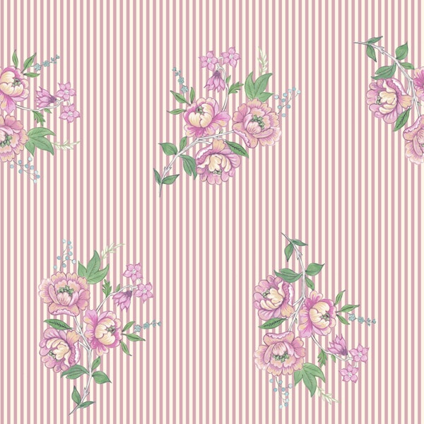 Pink Peony Bouquets and Stripes