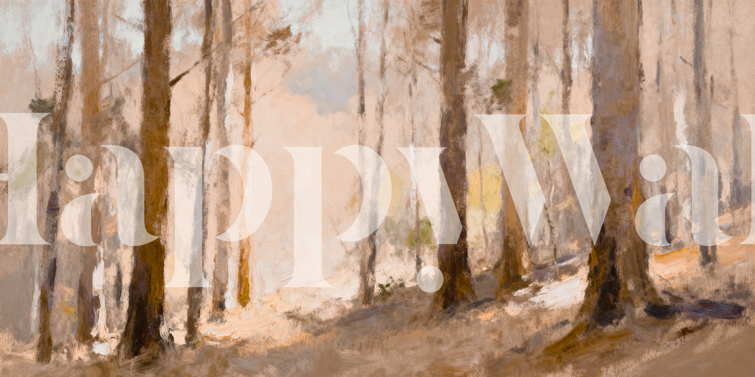 Dreamy Morning Forest wallpaper in a room setup