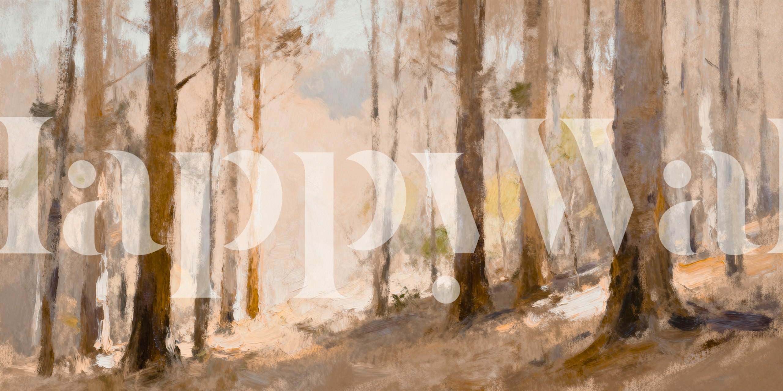 Dreamy Morning Forest wallpaper in a room setup