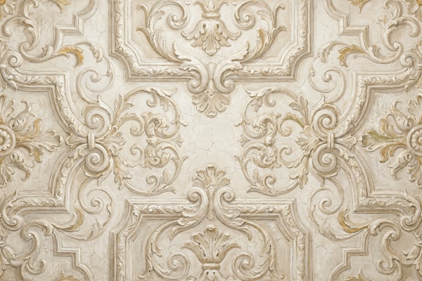 Vintage Baroque Plaster Relief