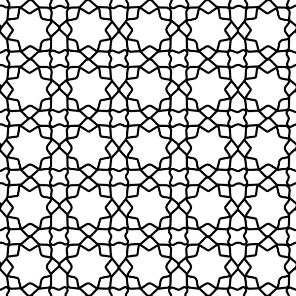 Geometric Star Tile Grid