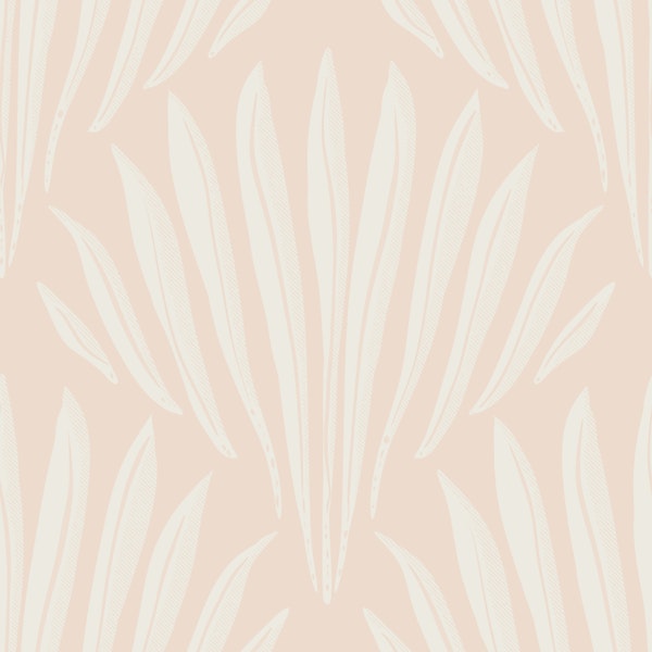 Stylized Leaf Modern Heritage Art Deco peach