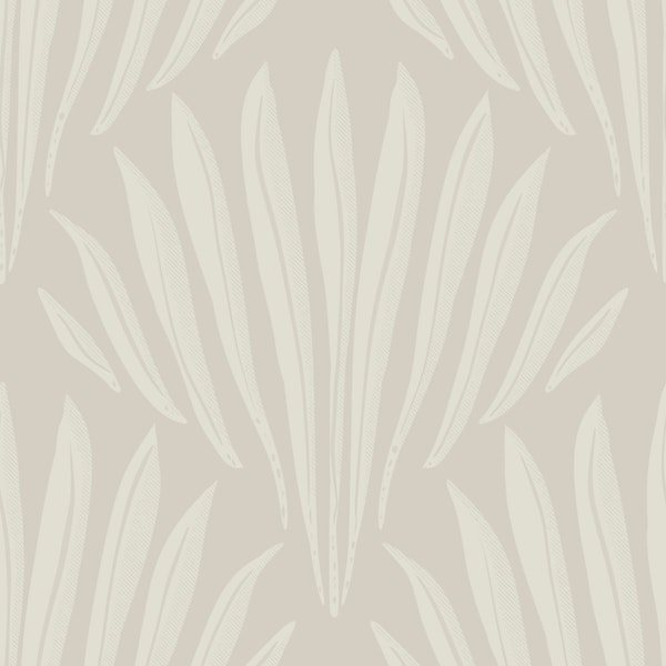 Stylized Leaf Modern Heritage Art Deco Sage