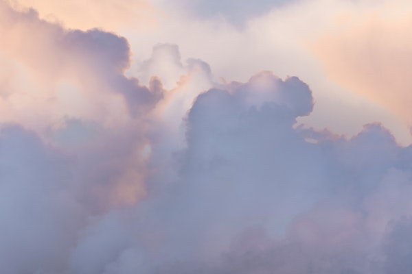 Serene Pink Blue Sky