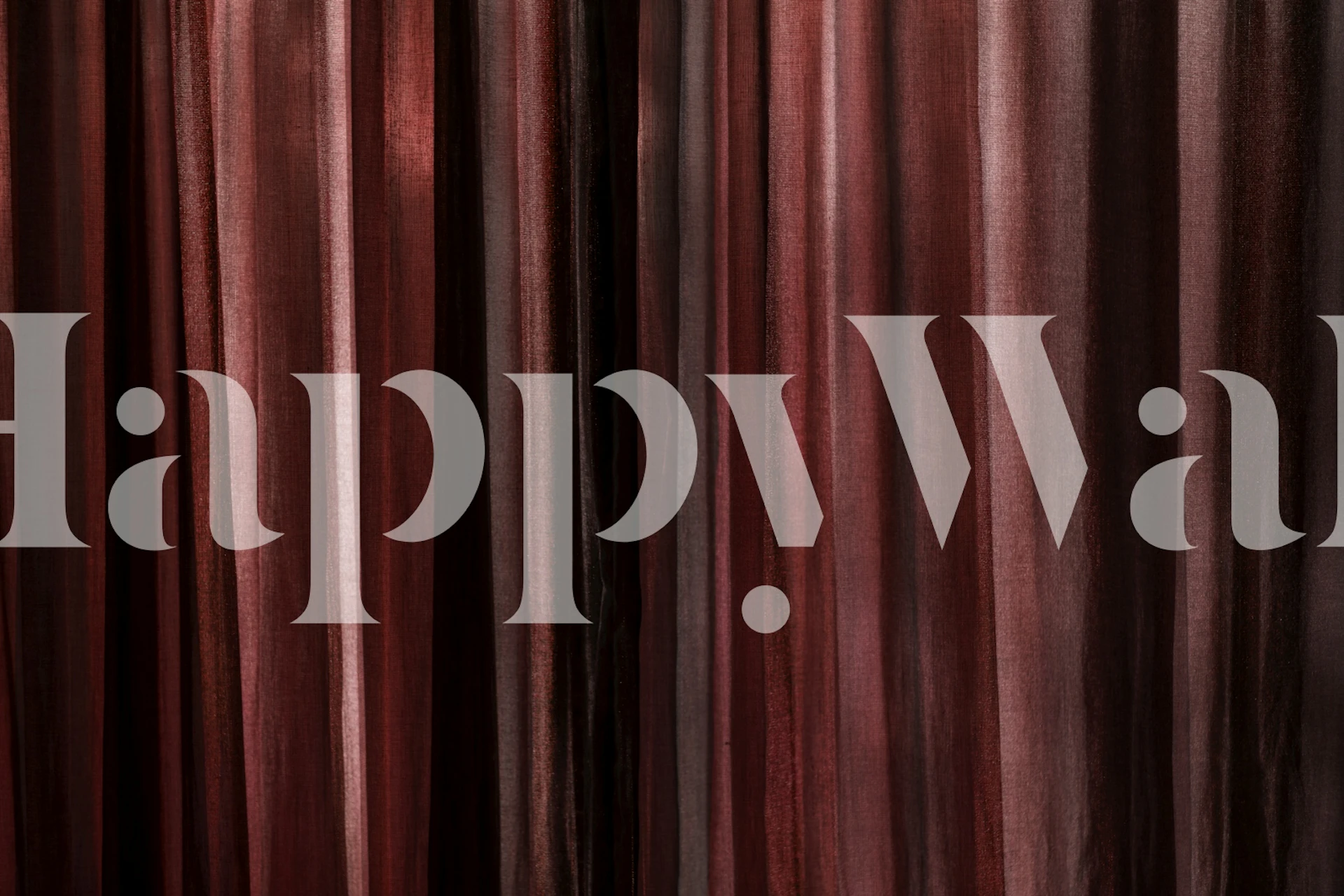 Burgundy linen stripes wallpaper in a room