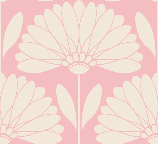 Pink and Soft Beige Daisies 1 - Large