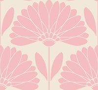 Pink and Soft Beige Daisies 2 - Large tapet