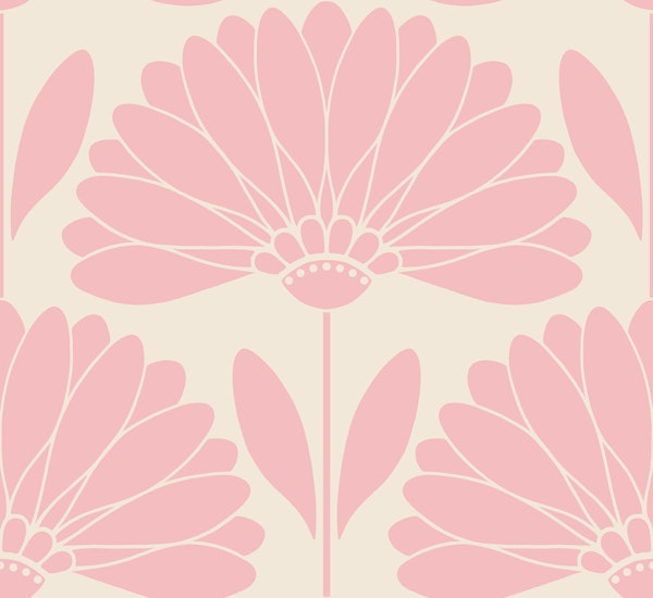 Pink and Soft Beige Daisies 2 - Large