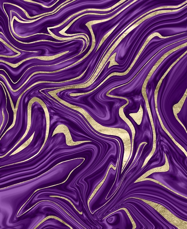 Purple Black Gold Marble 1