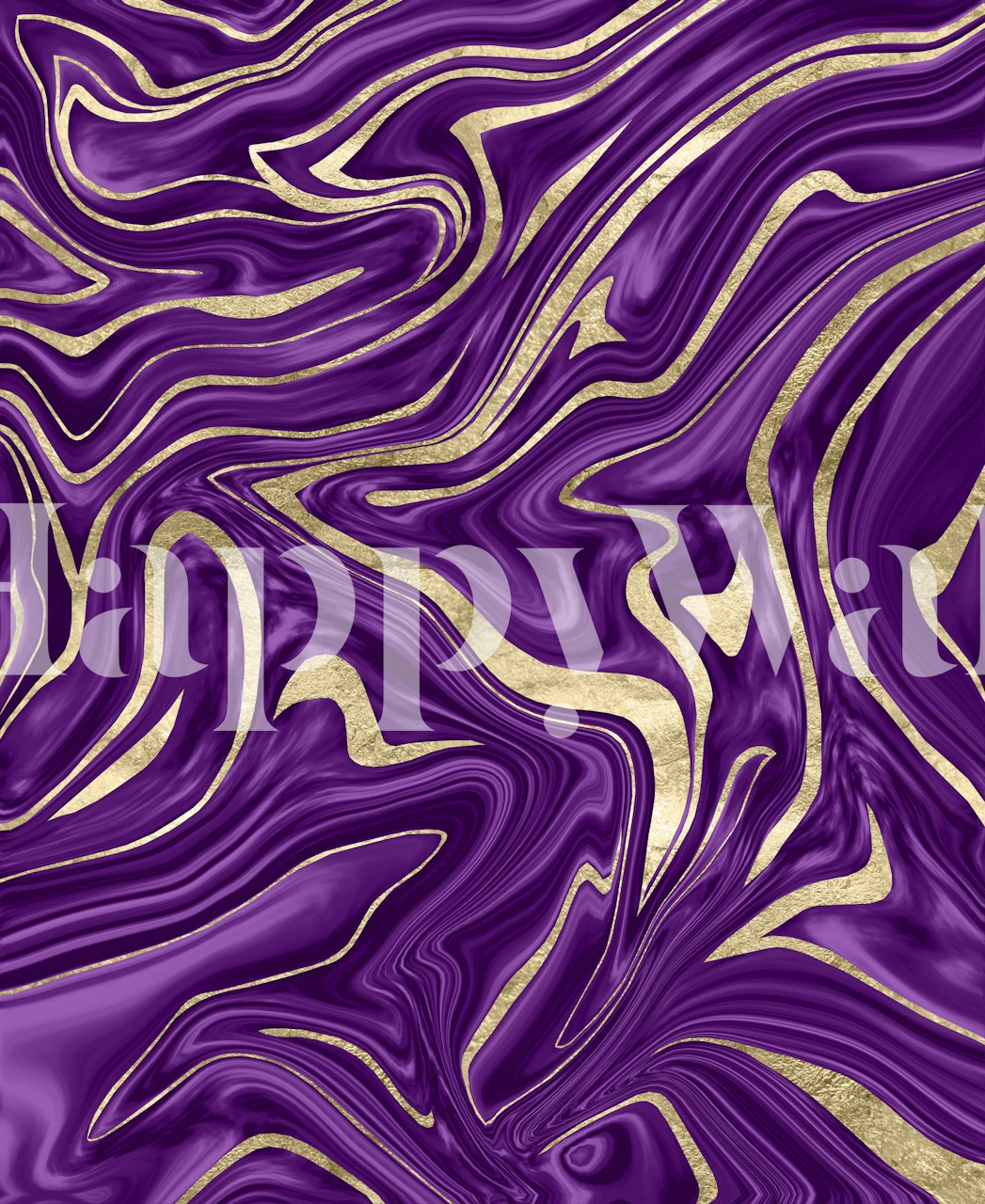 Purple og Gold marmoréret tapetmønster