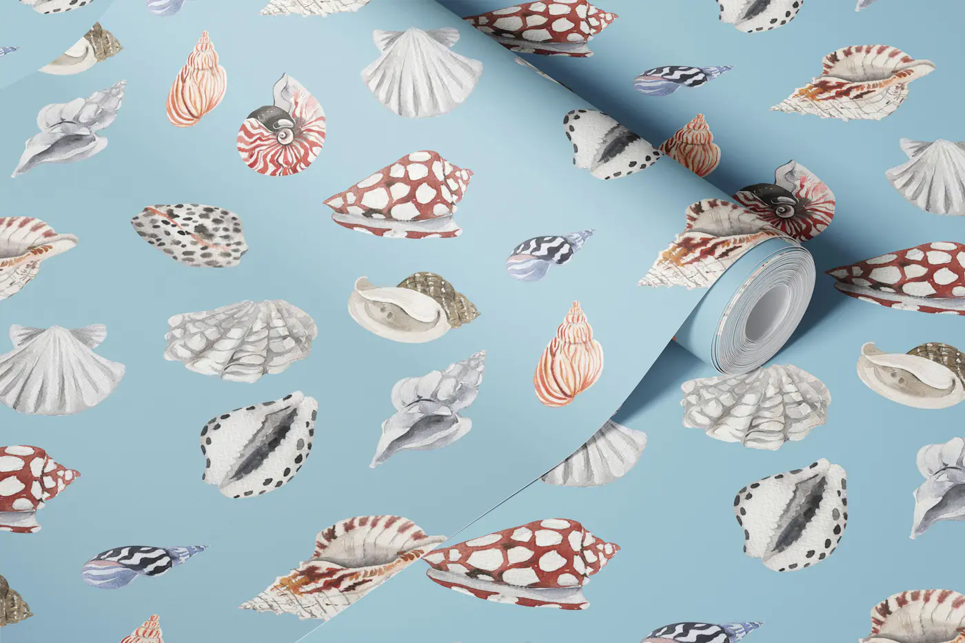 Nautical Shell Pattern S wallpaper roll