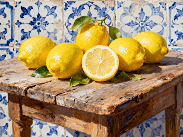 Mediterranean Lemons Still Life