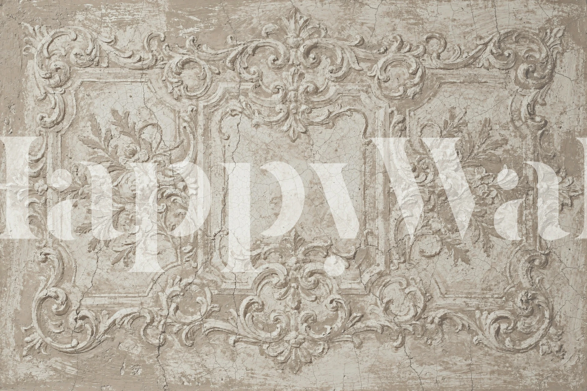 Antique Rococo wallpaper v pokojovém uspořádání