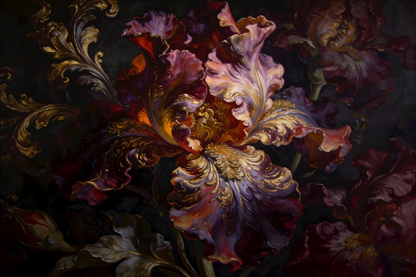 Dramatic Midnight Garden Florals