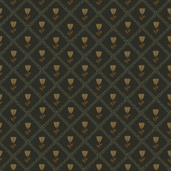 Gold Tulip Lattice Botanical