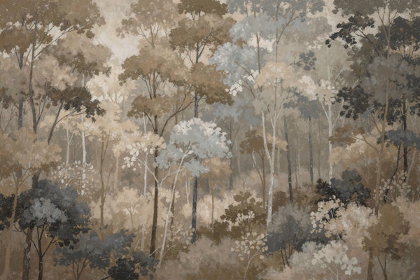 Misty Forest Watercolor