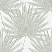 Palm Paradise - Light Sage Green wallpaper